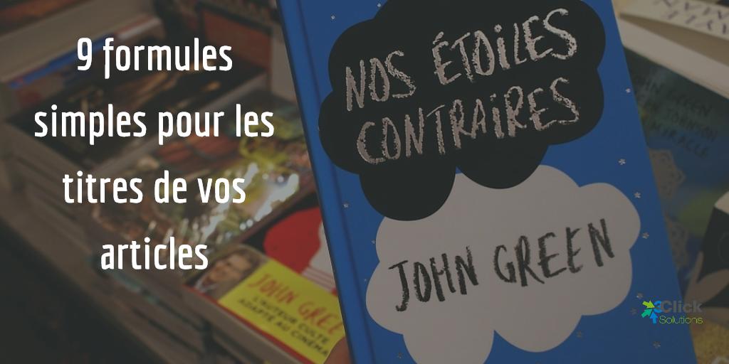 9 formules simples pour les titres de vos articles