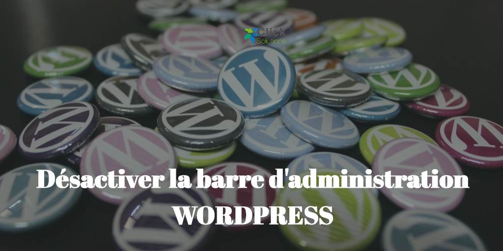 Désactiver la barre d'administration WordPress
