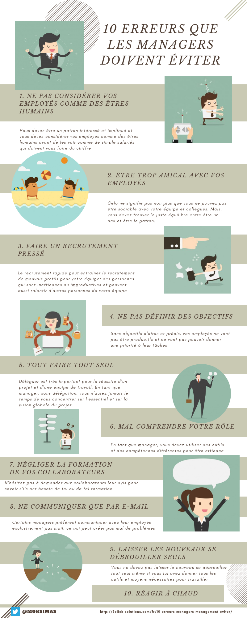 Infographie : 10 erreurs que les managers doivent éviter